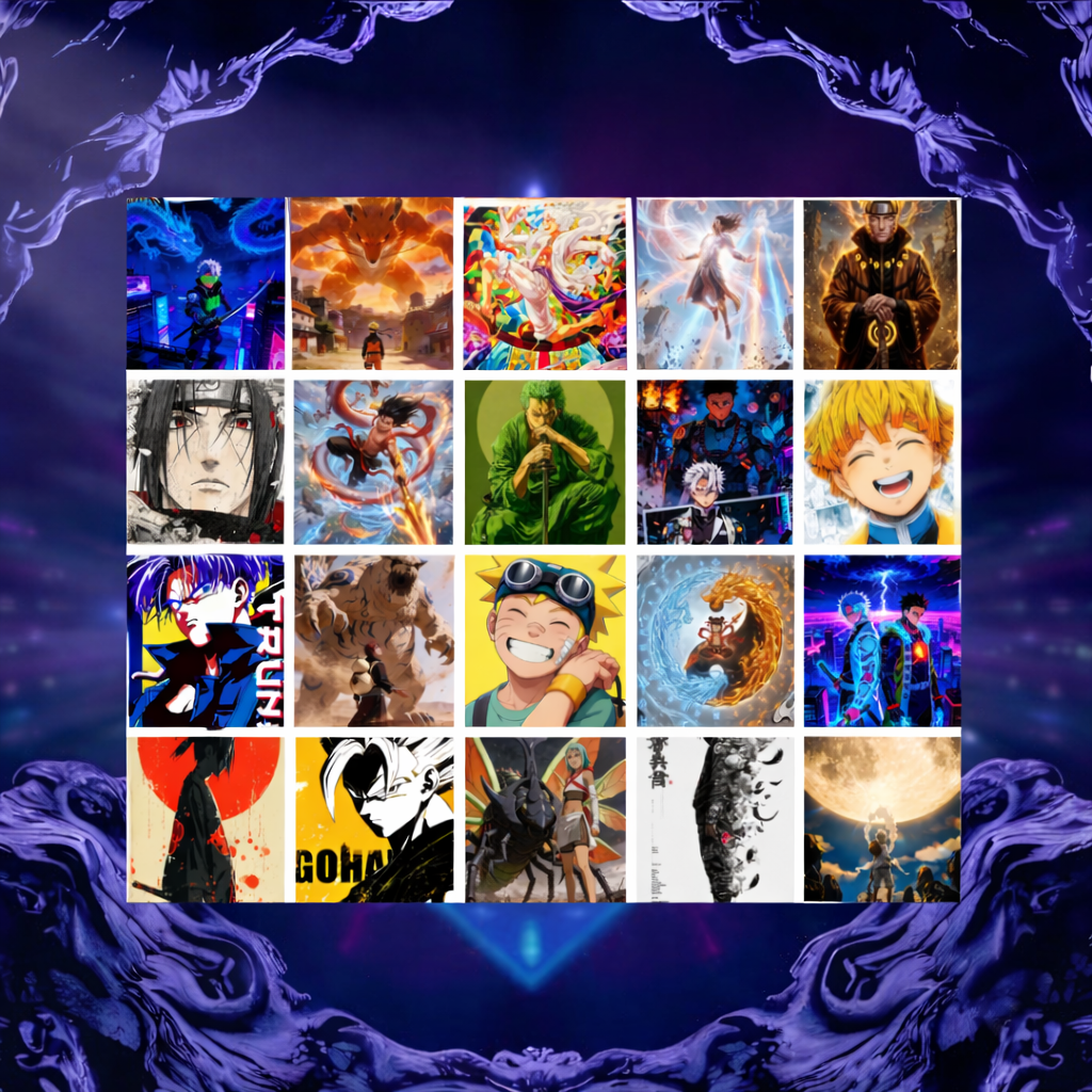 Ultimate Anime Legends – 25 Premium Poster Pack | Power, Emotion & Iconic Heroes