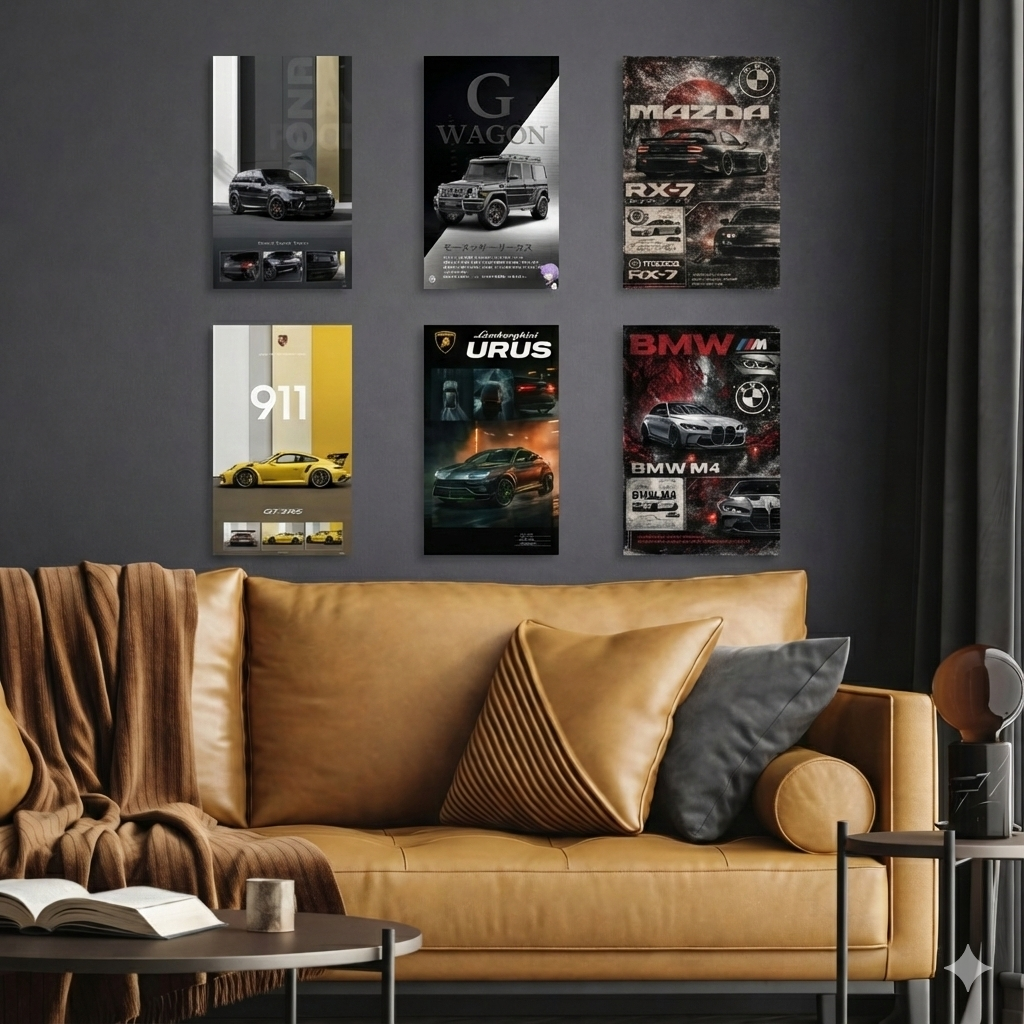 Elite Machines: Luxury & Performance Car Poster Set
