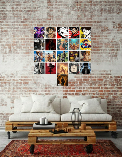 "Epic Anime Legends: 21 Mini Poster Set (4×6 Inches)"
