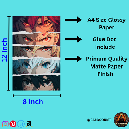 Ultimate Anime Fusion – 10 Iconic Anime Poster Pack | Power, Action & Style Wall Art for True Otaku Fans